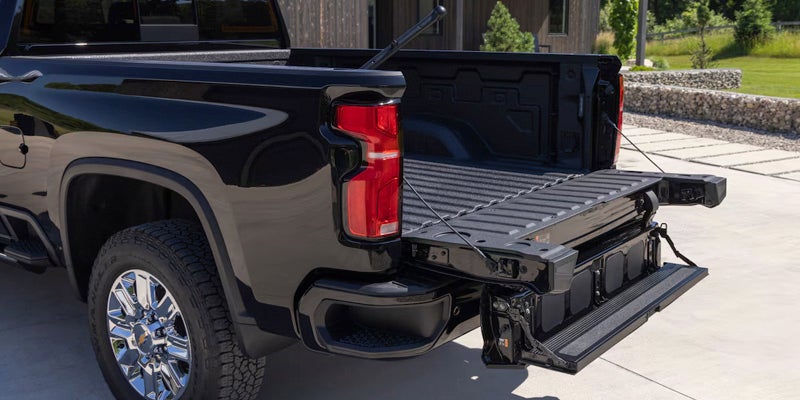 Chevy silverado HD truck bed with tailgate lowered